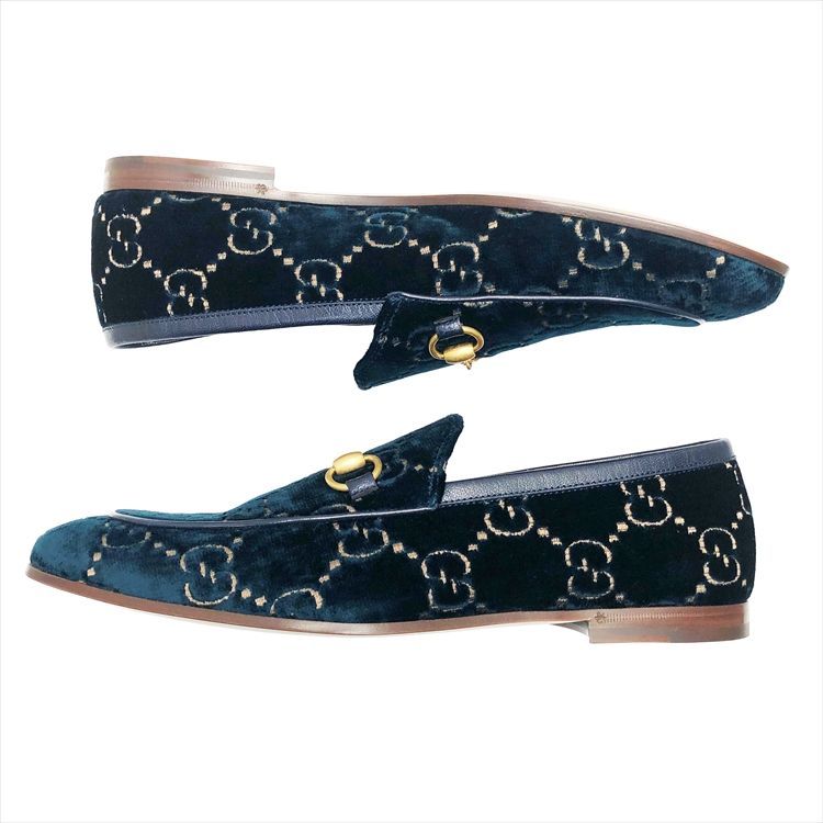 GUCCI グッチ ヨルダーン GGベルベット ホースビット ローファー