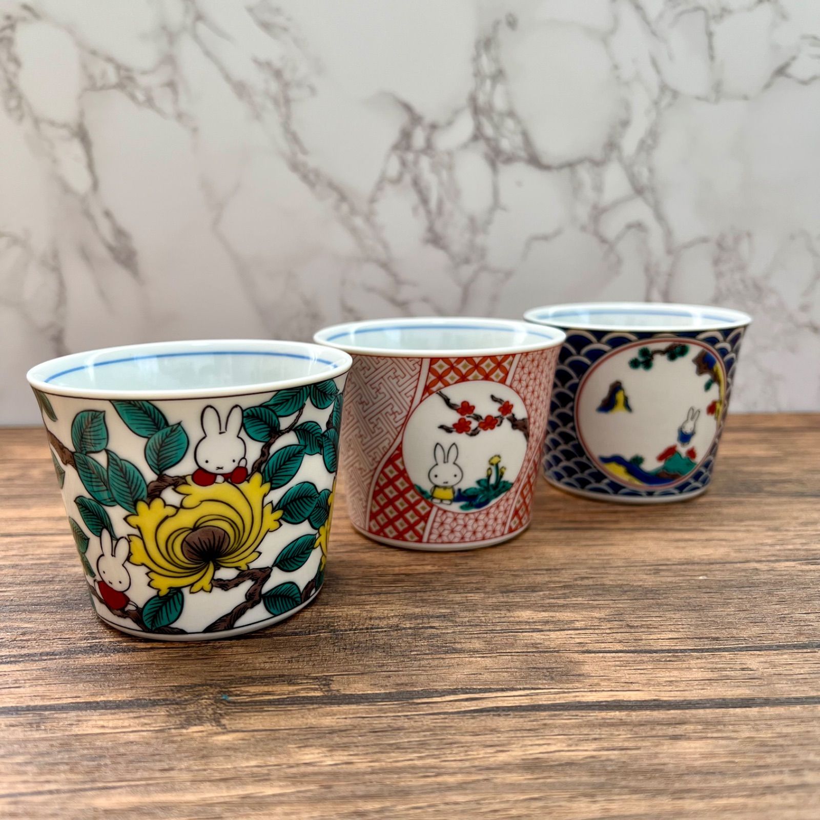 九谷焼】ミッフィー 蕎麦猪口 そばちょこ 3個セット 五彩 赤絵 ぼたん Miffy Kutani Ware Noodle Dipping  Coffee Tea Cup - メルカリ