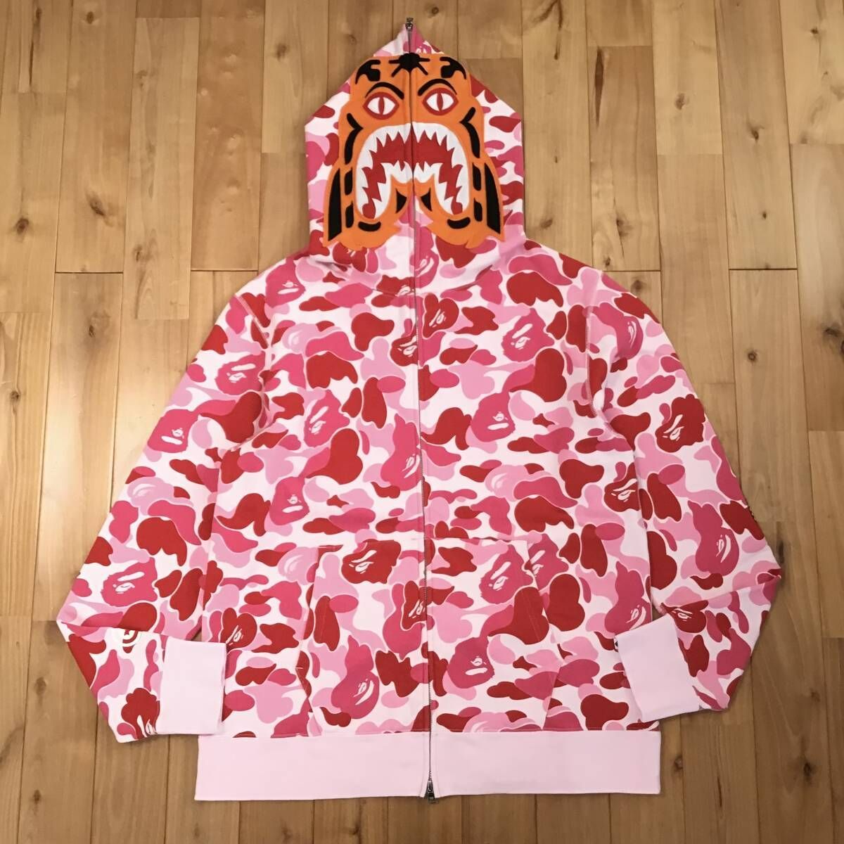 ☆XL☆ ABC camo pink タイガー パーカー Tiger full zip hoodie