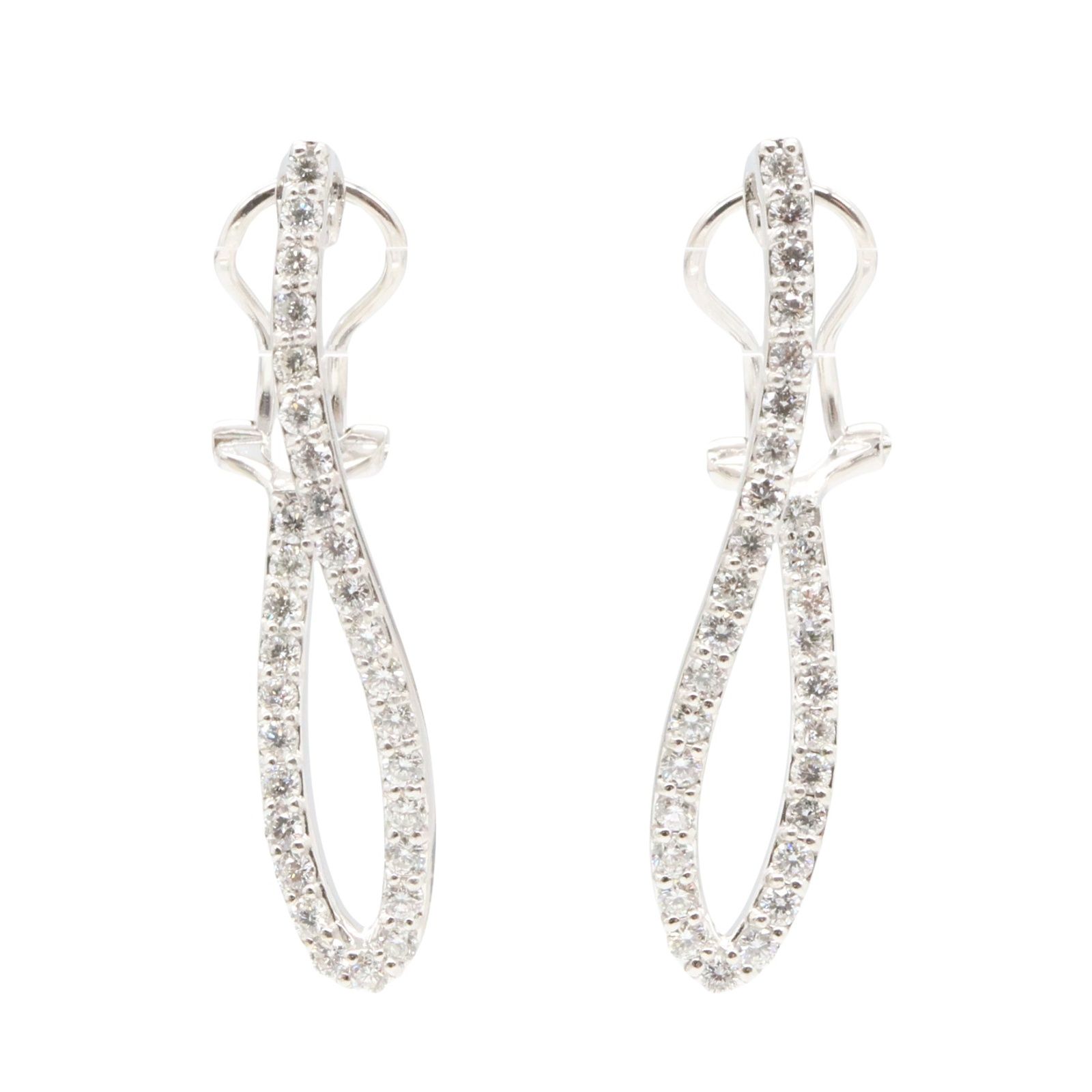 ジュエリー JEWELRY ピアス ダイヤモンド ピアス ﾀﾞｲﾔ 5.4g K18WG ホワイトゴールド ダイヤモンド ピアス レディース Used A