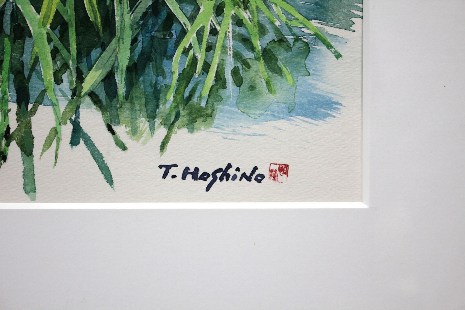 星野恒隆 「紫露草」 水彩画 絵画 星野恒隆 『紫露草』 水彩画 - 北海道画廊