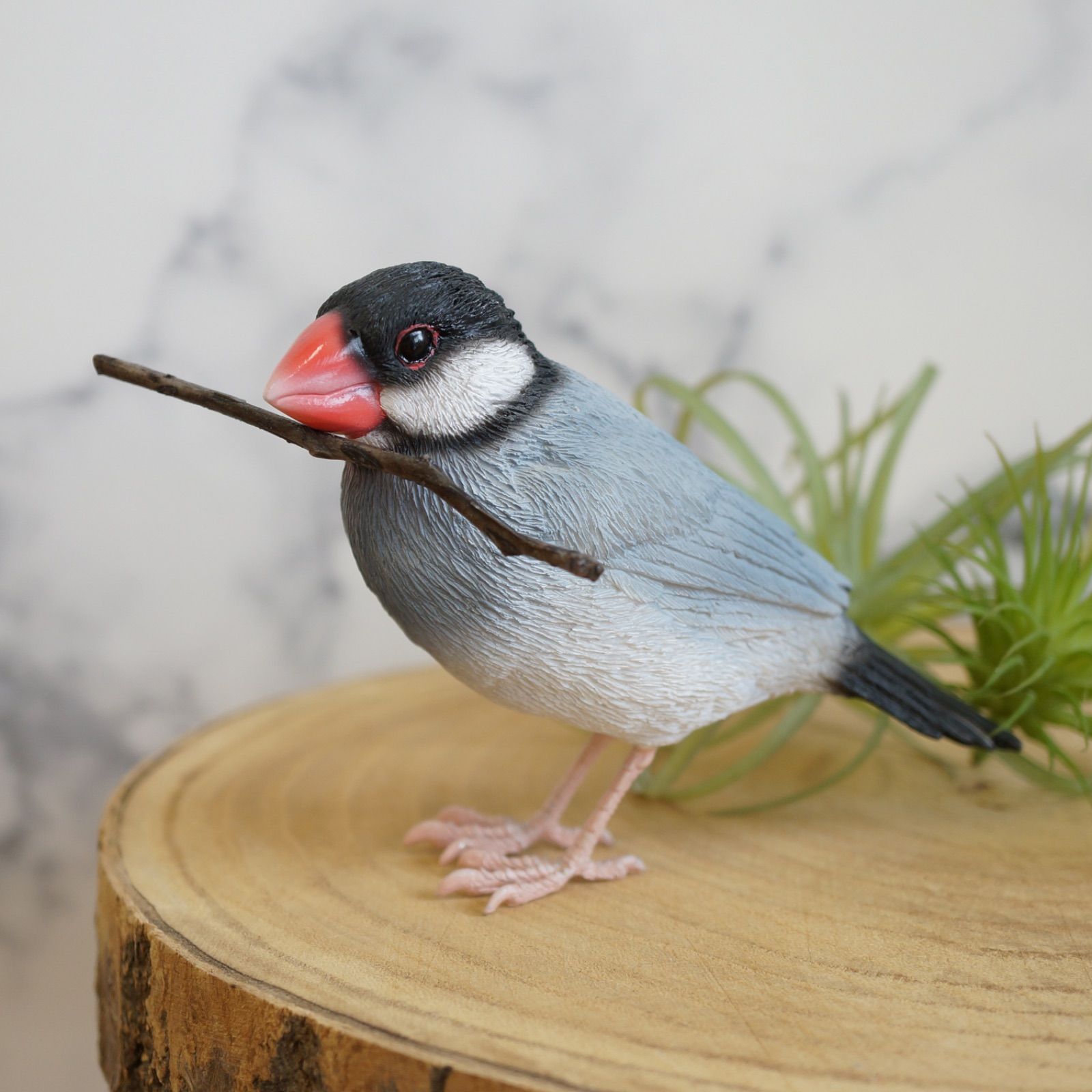 置物 Sakurai BIRDIE BILL リアルな「桜文鳥」のオブジェ マグネット内臓