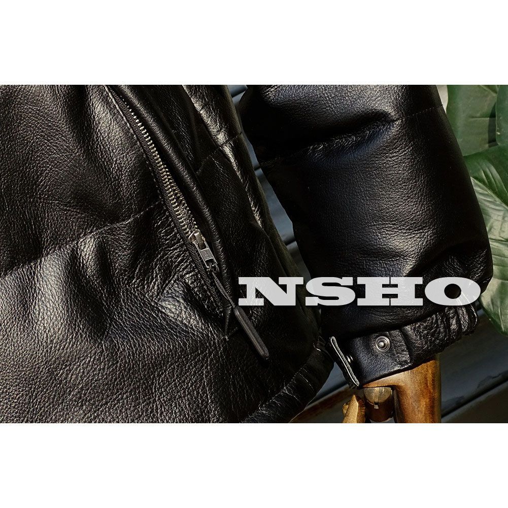 レア 最高峰 ナッパ 冬定番 ゆったりめ イタリアンレザー ダウン  