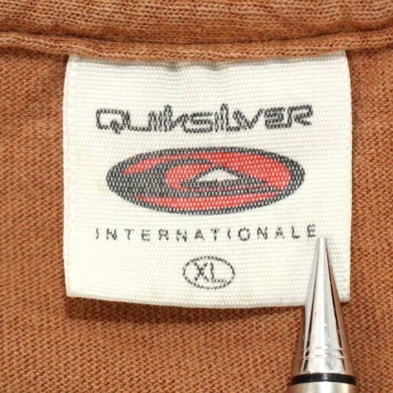 90s USA製 vintage クイックシルバー QUIKSILVER プリント 半袖Ｔシャツ メンズ 表記XLサイズ