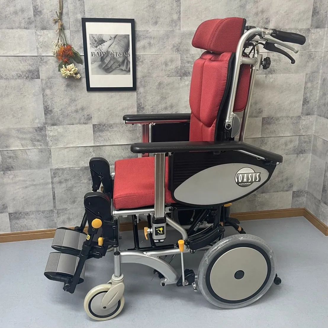 マツナガ 介助用リクライニング車椅子 オアシス OS-12TRSP 中古