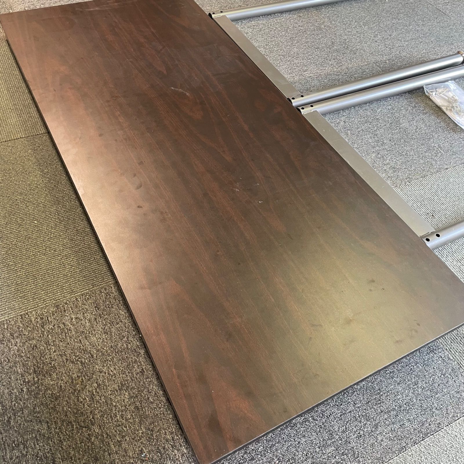 ♭ 山善(YAMAZEN) パソコンデスク 140cm 奥行60cm ダークブラウン MFD 