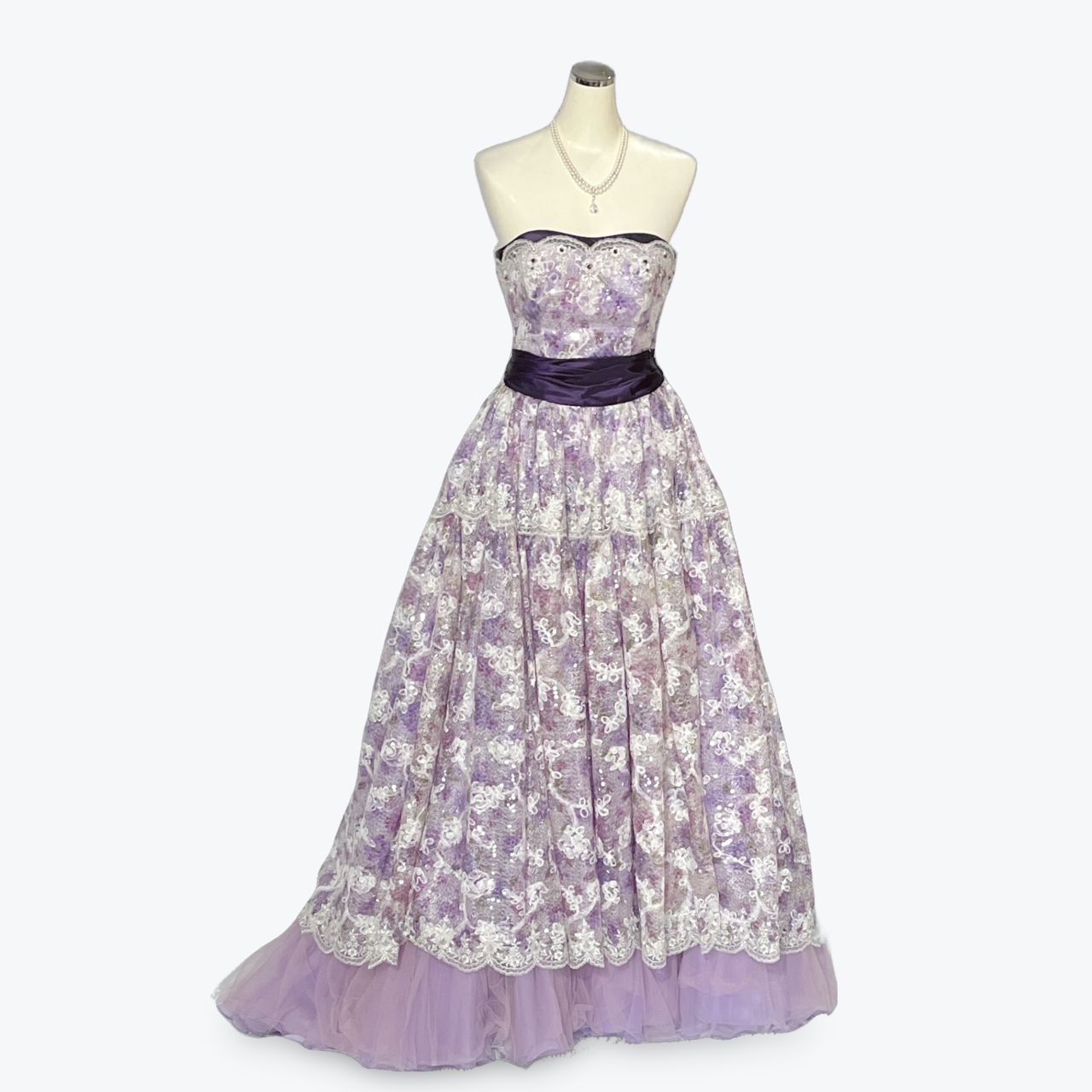 花柄 グレー ドレス ウェディングドレス フォトウェディング 前撮り コスプレ 二次会 演奏会 花嫁 ステージ衣裳 発表会 お色直し ロングドレス かわいい エレガント 編み上げ ピアノ ブライダル トレーン ヘアメイク カメラマン スタイリスト