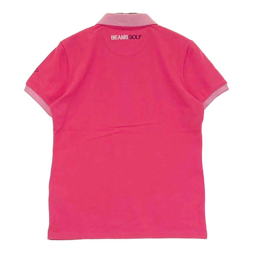 Beamsgolf ピンク ポロシャツ BEAMS GOLF ビームスゴルフ ロゴ入り半袖ポロシャツ ピンク スポーツ