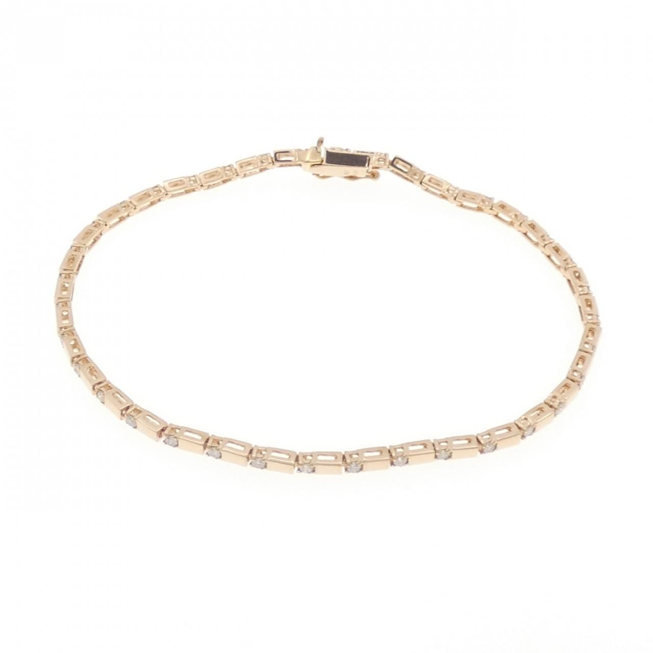 K18PG ダイヤモンド ブレスレット 0.50CT - メルカリ 