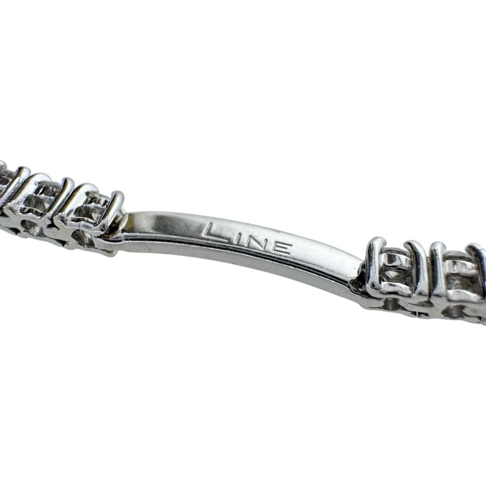 ライン LINE ブレスレット K18WG ダイヤモンド D1.50 ライン LINE ブレスレット レディース メンズ ブランド K18WG