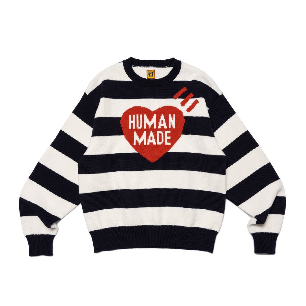 ヒューマンメイドHUMAN MADE STRIPED HEART KNIT SWEATER HM25CS002