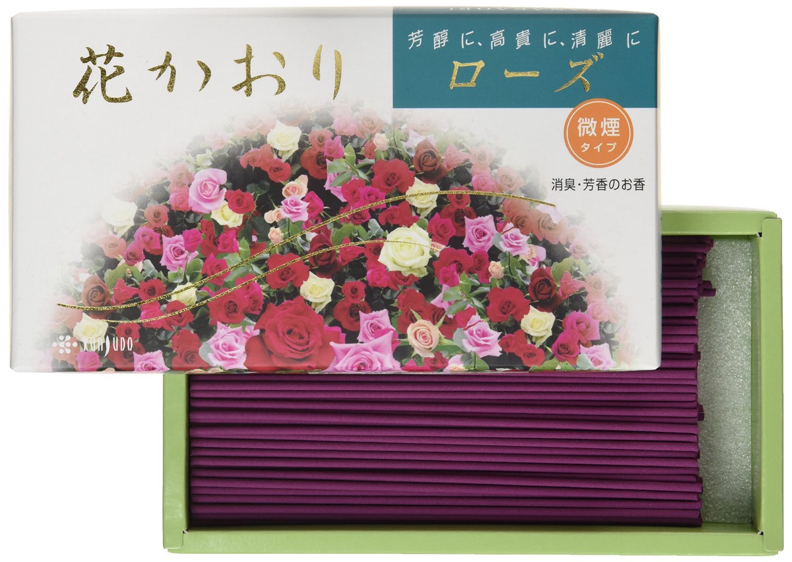 627 微煙 ローズ 花かおり 薫寿堂のお線香 花かおりシリーズ