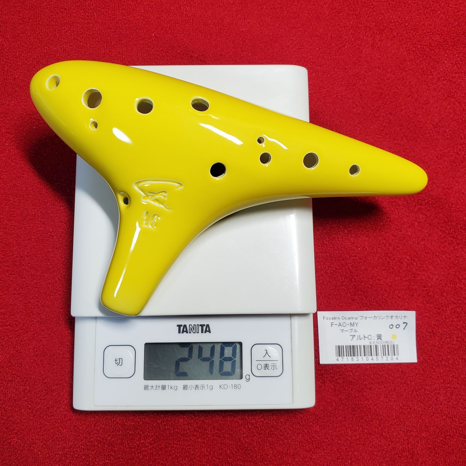 美品！フォーカリンク F-AC-HR アルトC フォーカリンク値段交渉OK フォーカリンクオカリナ マーブル アルトC 黄 F-AC-MY 007