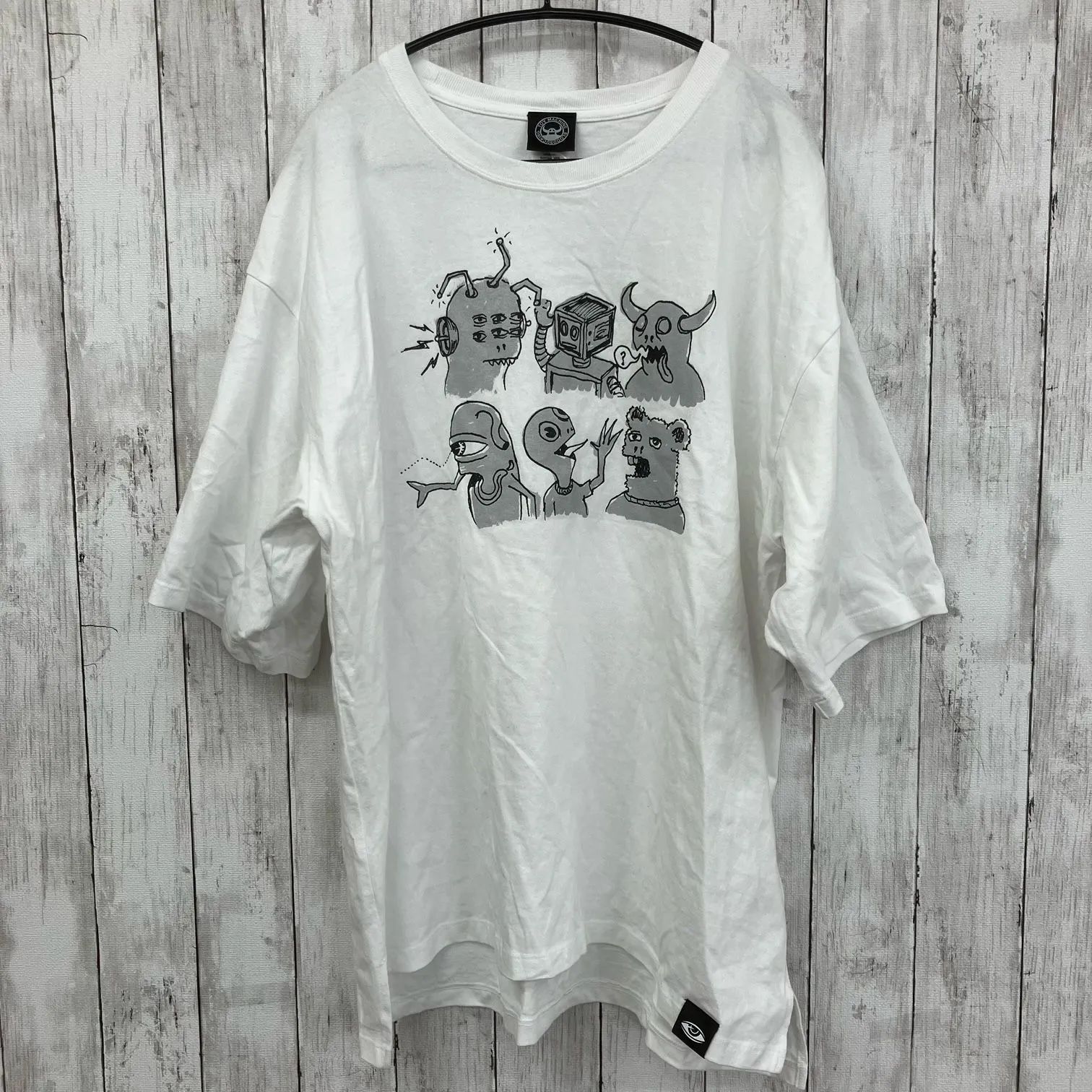 TOY MACHINE 】トイマシーン Tシャツ 白 サイズL|mercari