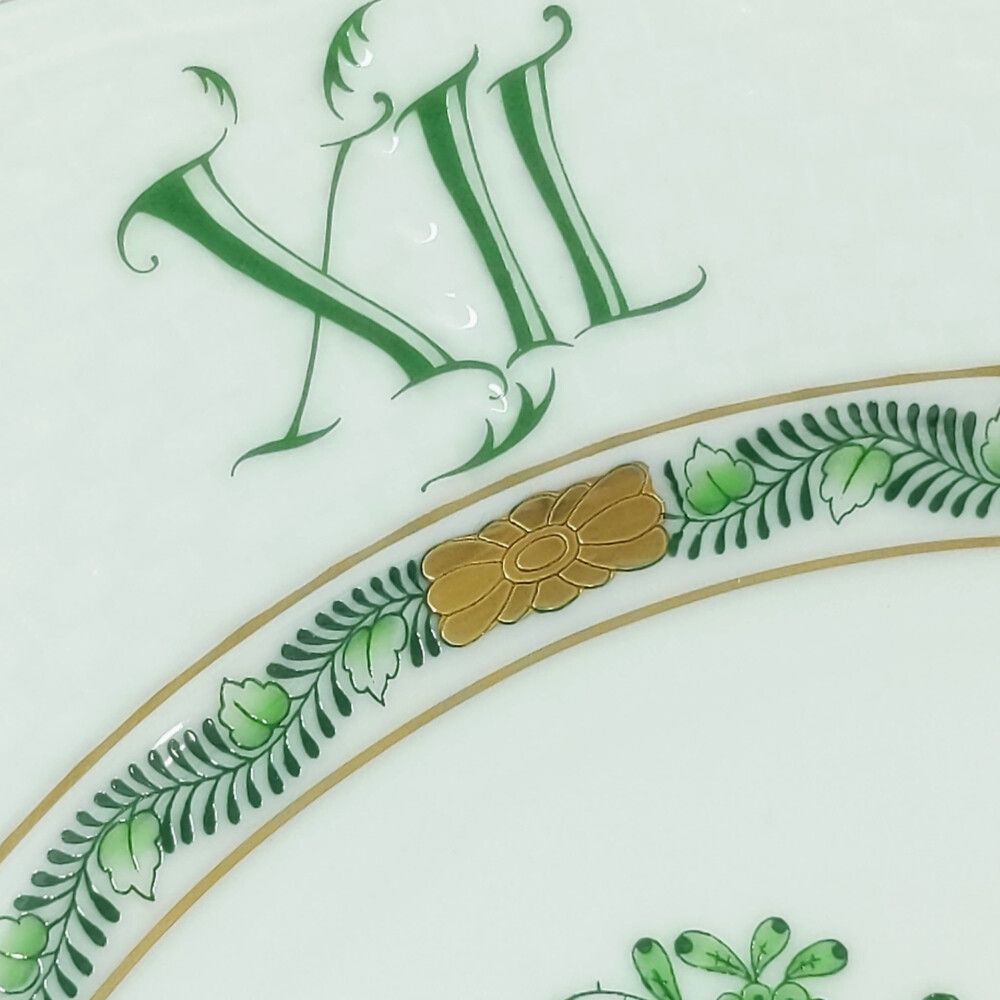 ヘレンド (HEREND) アポニーグリーン ウォールクロック 壁掛け時計