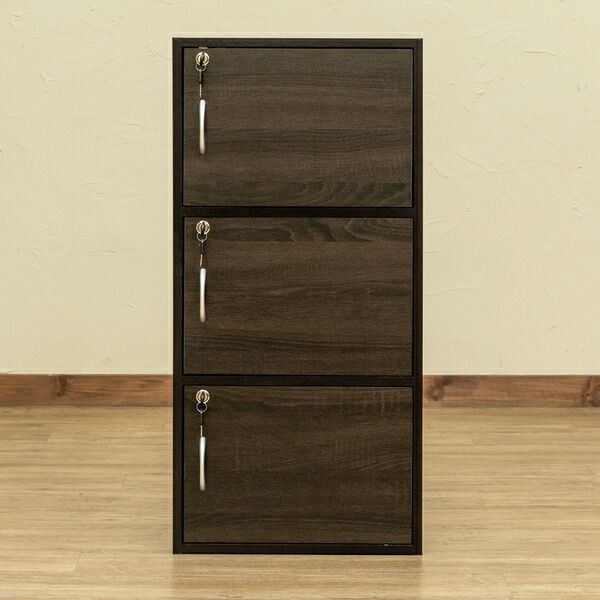 鍵付きカラーボックス|ロッカー