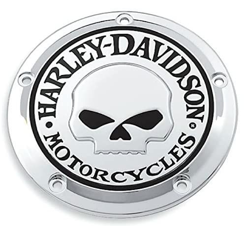 ハーレーダビッドソン Harley Davidson スカル ダービーカバー クローム ダイナ ソフテイル ツーリング トライク 25441-04A