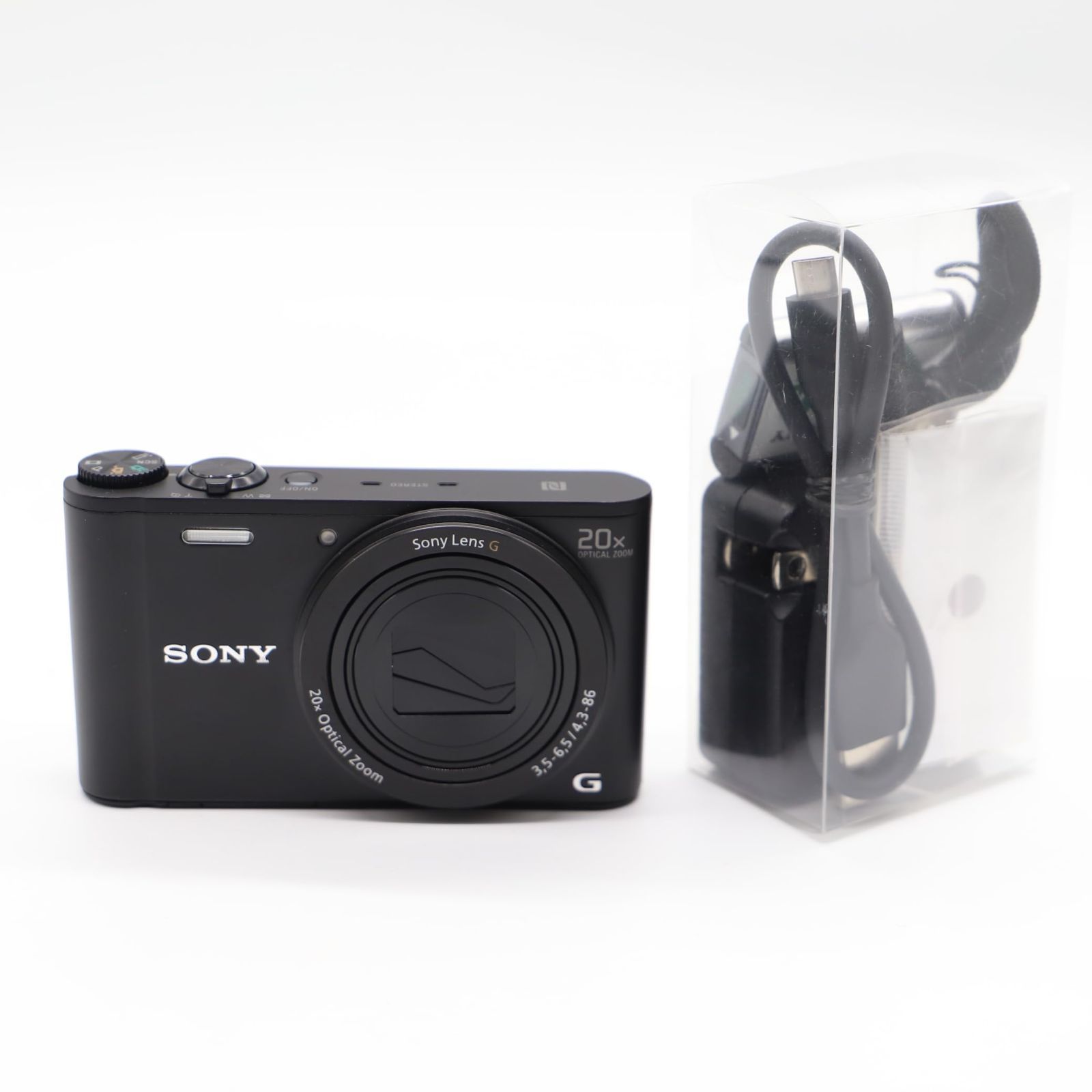 ほぼ新品】ソニー デジタルカメラ Cyber-shot WX350 光学20倍 ブラック