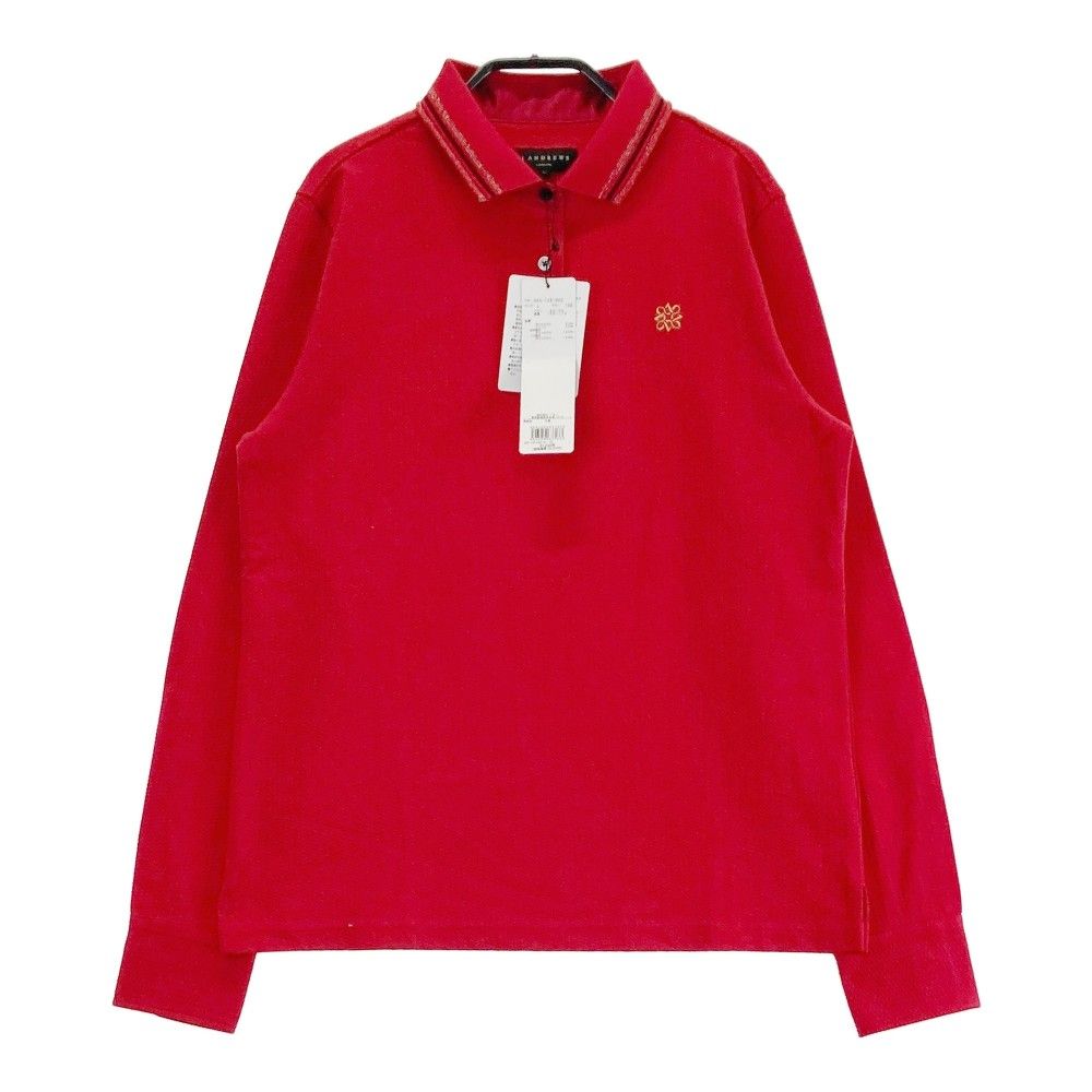 サイズ：L ST ANDREWS セントアンドリュース  長袖ポロシャツ  レッド系 [240101433069] ゴルフウェア レディース ストスト