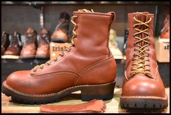 8.5D 09年 WESCO ウエスコ カスタムジョブマスターLTT レッドウッド 赤茶 ビブラム100 レースアップ ブーツ HOPESMORE FE255