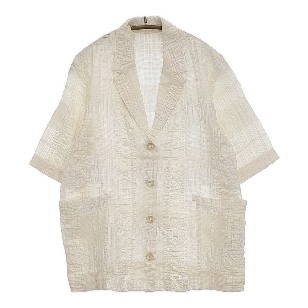 JOURNAL STANDARD - JOURNAL STANDARD チェックシアーシャツ 定価16500円 ジャケット 半袖シャツ 24SS ブラック レディース ジャーナルスタンダード【中古】5-0718S♪ JOURNAL STANDARD チェックシアーシャツ 定価16500円 ジャケット