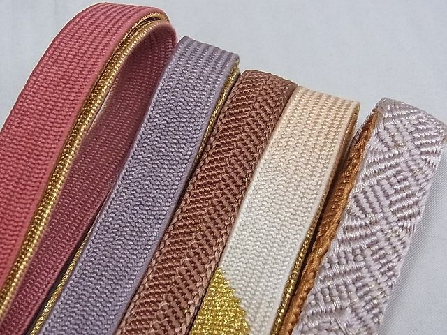平和屋-こころ店■和装小物 上質な帯締め10本セット 高麗組 唐組 笹波組 京組紐 みさわ 特選金銀糸 三分金 逸品 未使用 3kk1752