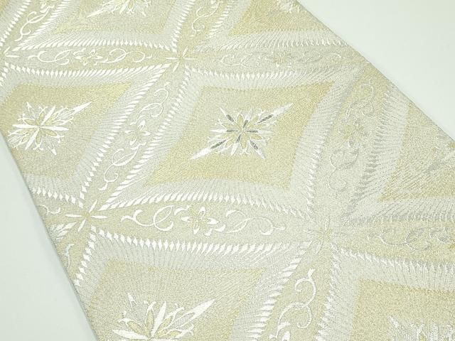 平和屋着物 上 西新 まいづる謹製 六通柄袋帯 七宝銀刻文 金銀糸 証紙付き ♥ CZAA3897s5