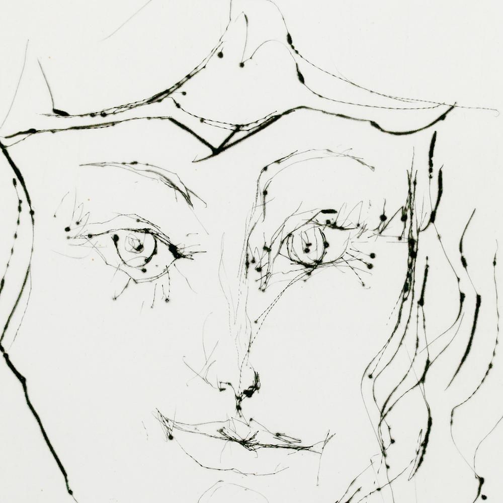 真作】【WISH】池田満寿夫「Yoko」銅版画 1980年作 直筆サイン
