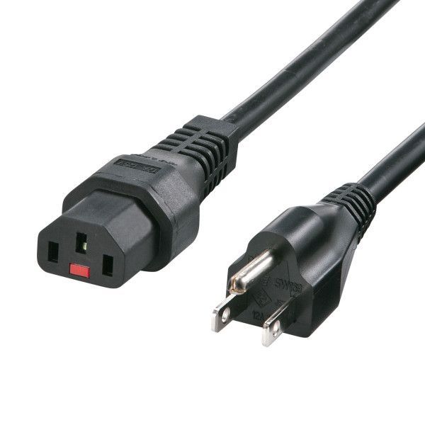 【新品・7営業日以内発送】サンワサプライ APW12-515C13LK05 抜け防止ロック電源コード 5m APW12515C13LK05【沖縄離島販売】