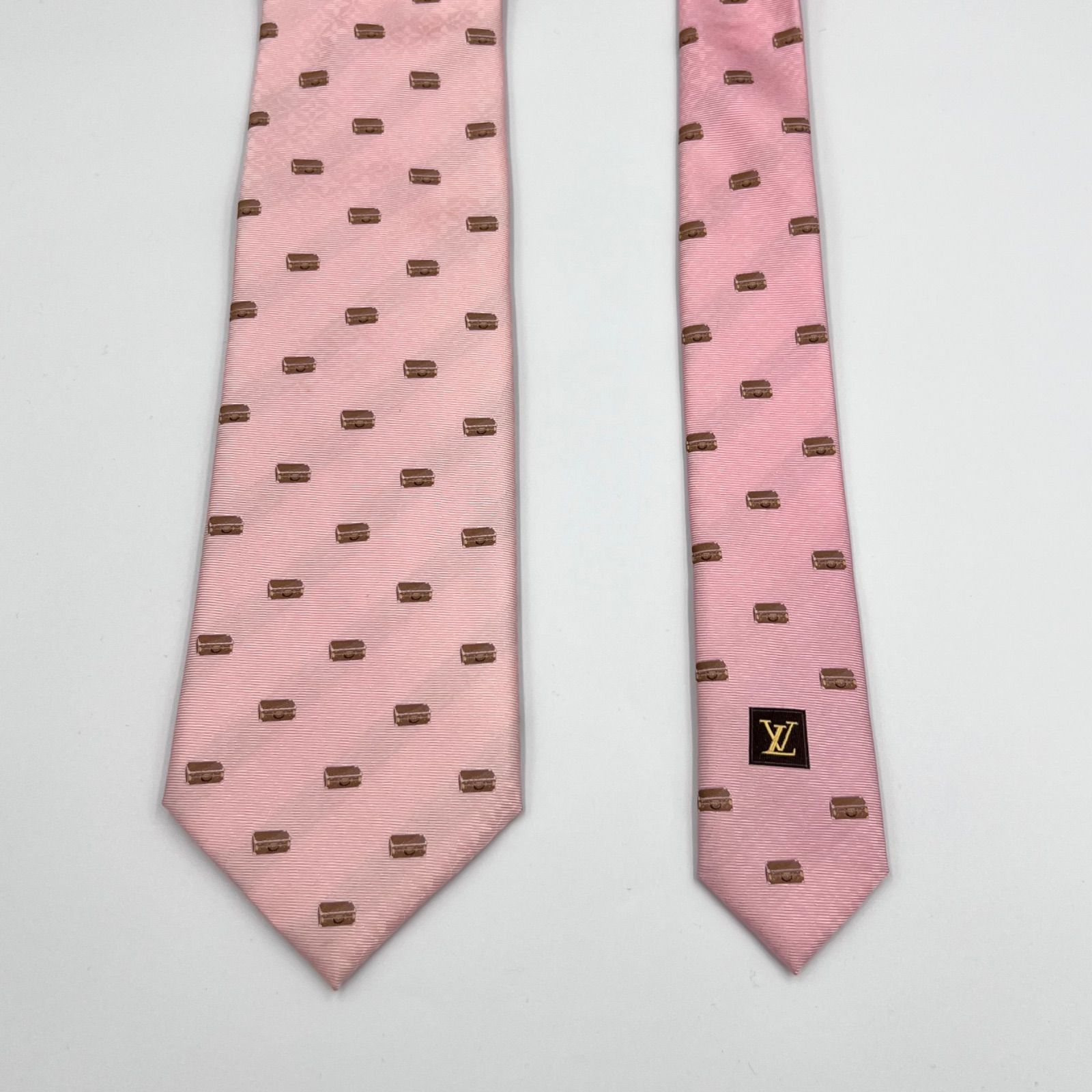 ルイヴィトン ネクタイ ピンク トランク柄 メンズ LOUISVUITTON - メルカリ
