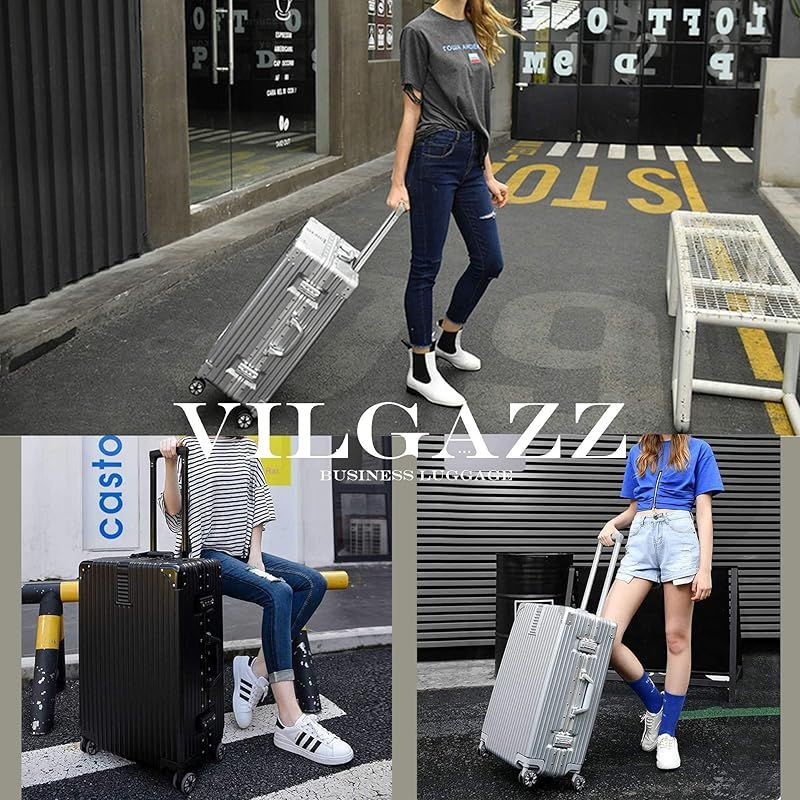 新品✨Vilgazz シルバー キャリーケース 超軽量 TSAロック S 39L Amazon.co.jp: [Vilgazz] スーツケース キャリーケース アルミ