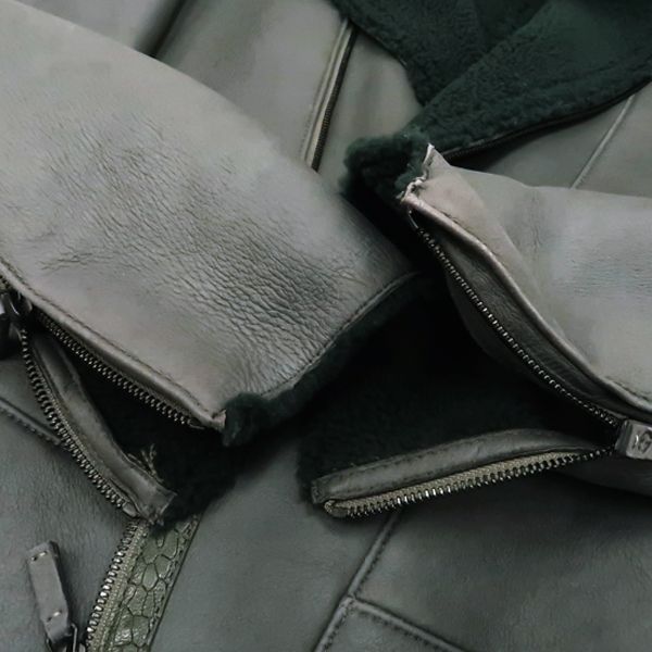 美品Giorgio Armani ラムレザージャケットLL 極美品】ジョルジオアルマーニ ラムレザー ジャケット 2way