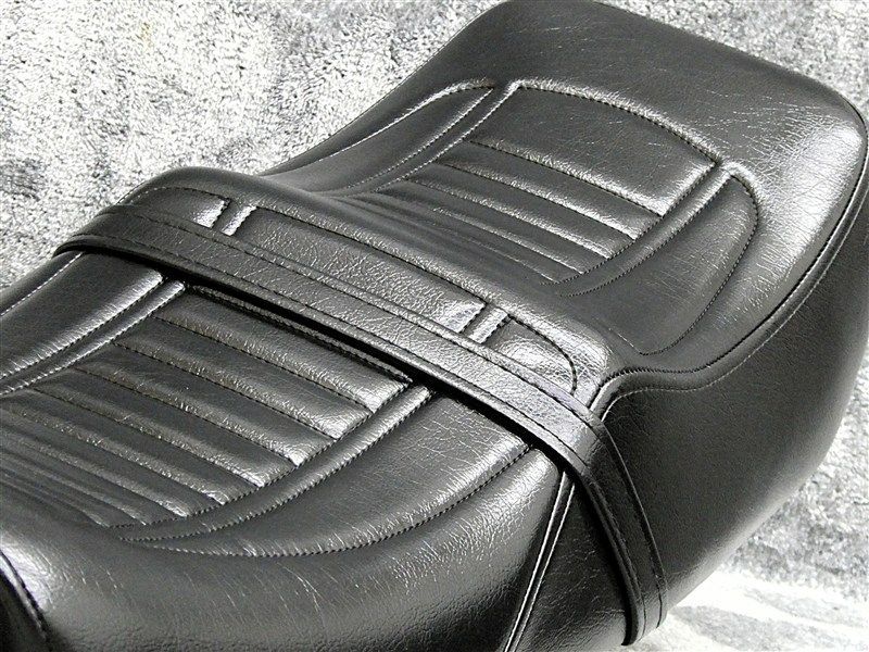 Z400FX 純正TYPE黒 カスタムシート あんこ抜き E1 ローダウンシートZ400J段シートZ550FX Z500FXへっぽこ社長 外装 タックロールシート