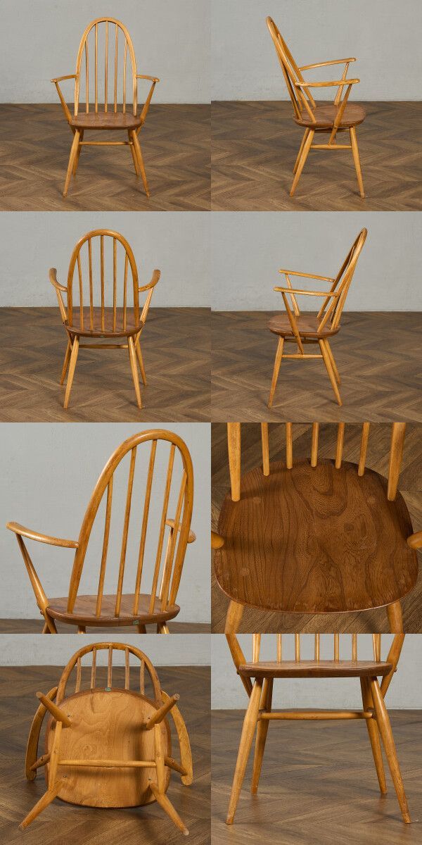 アーコール ERCOL ヴィンテージ クエーカー アームチェア ネイビー