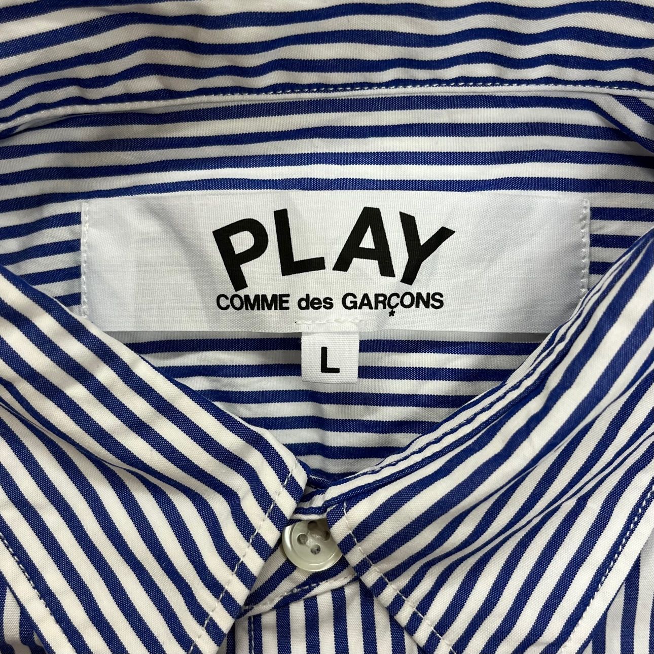 定価27500円 新品 PLAY COMME des GARCONS 23SS L/S STRIPE SHIRT AZ