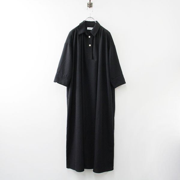 美品 2023SS HeRIN.CYE ヘリンドットサイ Shirt dress/ブラック シャツ