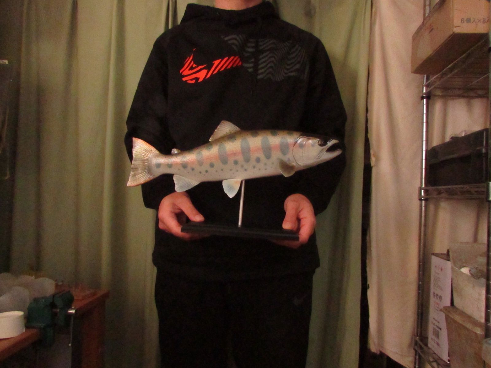 ハンドメイド 自作 39cmヤマメ 釣り フィギュア 魚模型 レプリカ