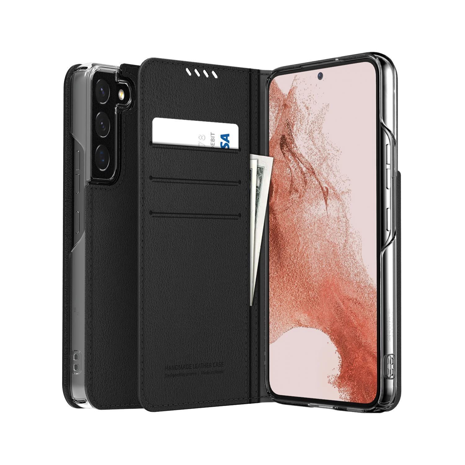 araree Mustang Diary 手帳型ケース Galaxy S22 5G 専用 [ マスタングダイアリー 耐衝撃 プレミアムレザー カード収納 ワイヤレス充電対応 ] AR22436S22BK ブラック SC-51C / SCG13 対応