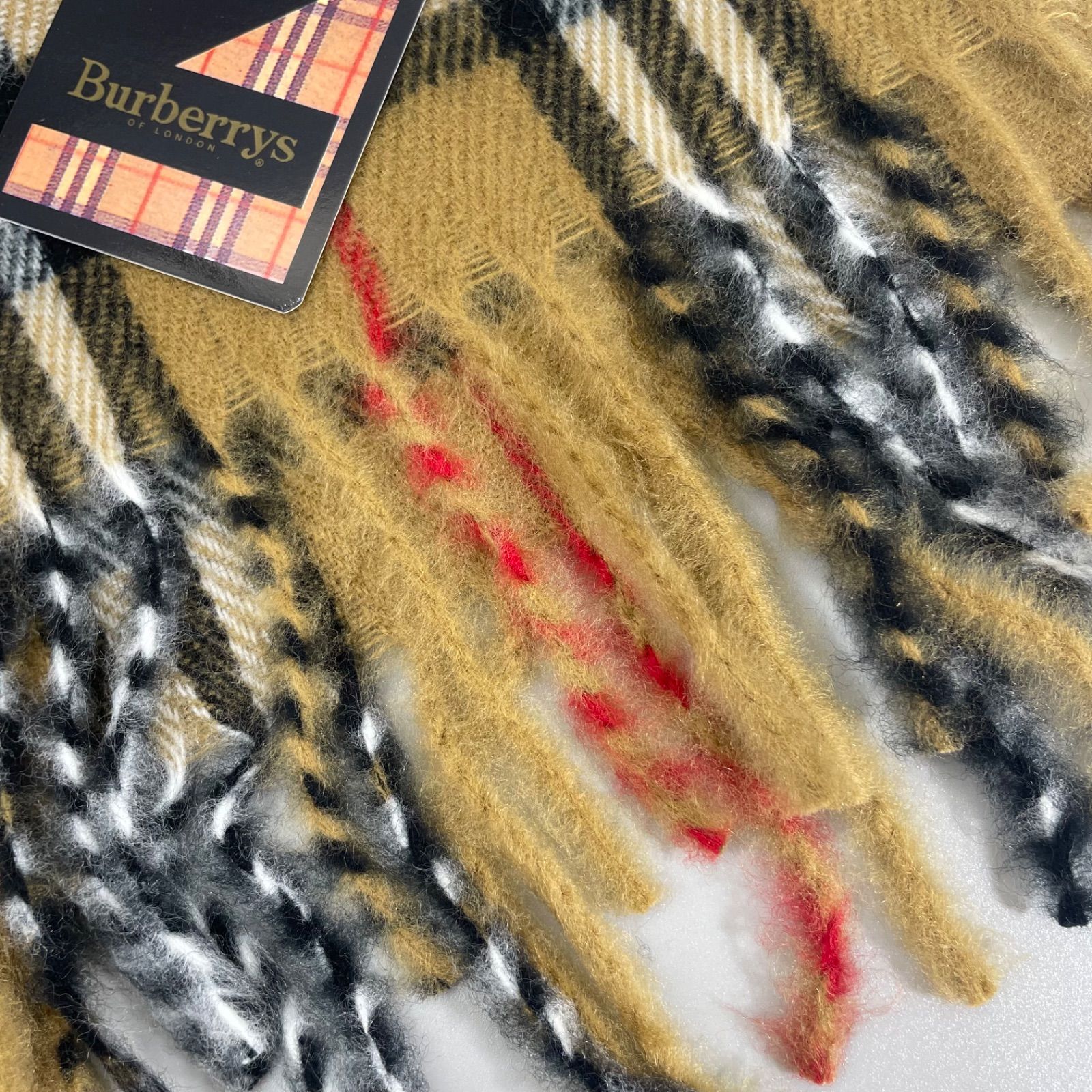 未使用 タグ付き Burberry London バーバリー ロンドン ラムウール100