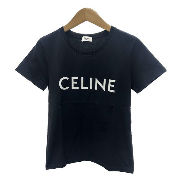 CELINE セリーヌ ロゴプリント 半袖Ｔシャツ ブラック 2X314916G S