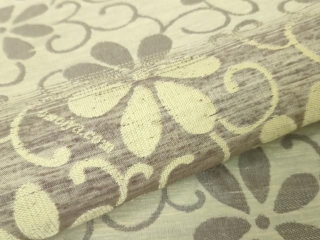 平和屋本店□極上 京都西陣・想屋謹製 両面 全通柄京袋帯 花唐草文