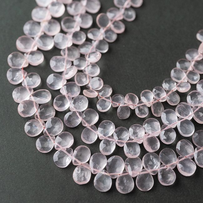 ローズクォーツ 注文 ペアシェイプ ピンククォーツ (ローズクォーツ