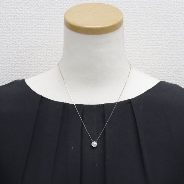 Pt ダイヤモンド ペンダントネックレス 0.20ct D IF 3EX D0.21ct