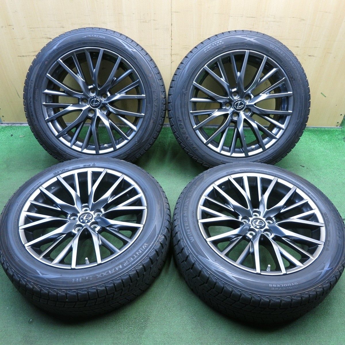 センサー付 バリ溝 レクサス RX450h Fスポーツ 純正 235|55R20 スタッドレス ダンロップ SJ8 PCD114.3|5H 4021604KKス