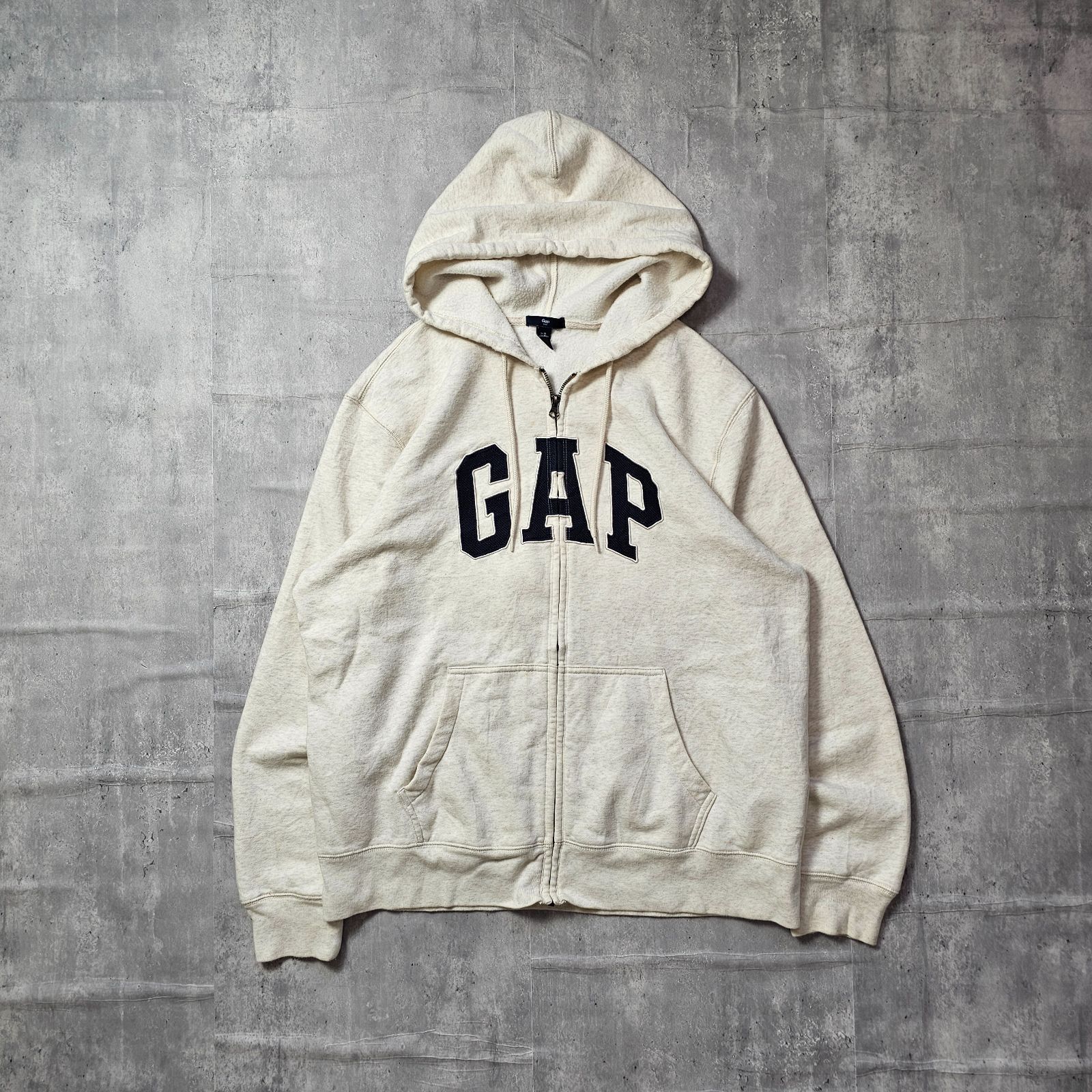 『 GAP / ギャップ 』 フルジップパーカー ( XLサイズ ) オートミュール色