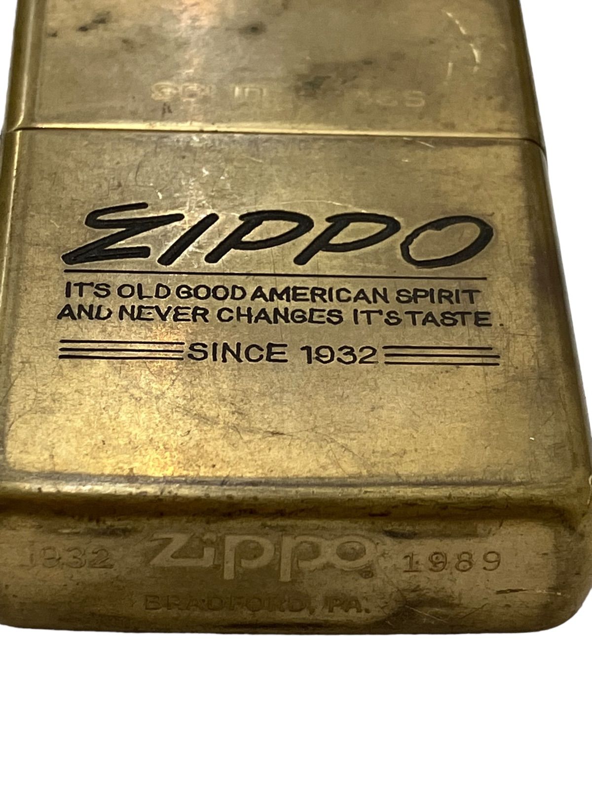 ZIPPO ジッポー 1989年 ソリッドブラス ☆動作品☆ - ☆もったいなーい