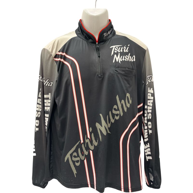 釣武者 Musha ラインジップシャツ TEAM 釣武者 Tsuri Musha ツール