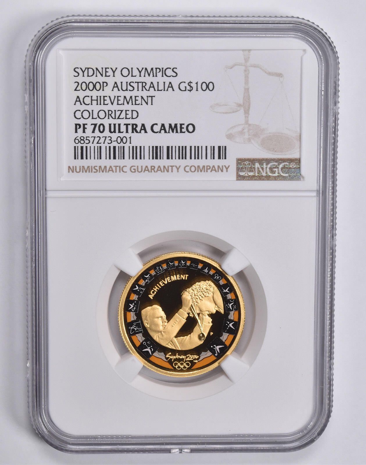 PF70 UCAM 2000 P Atralia 100ドル金貨 シドニーオリンピック ゴールド NGC 認定