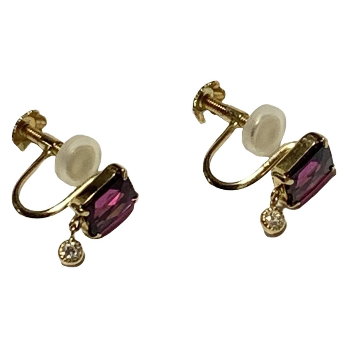 TAKE-UP テイクアップ イヤリング - K10YG×パープル×クリア