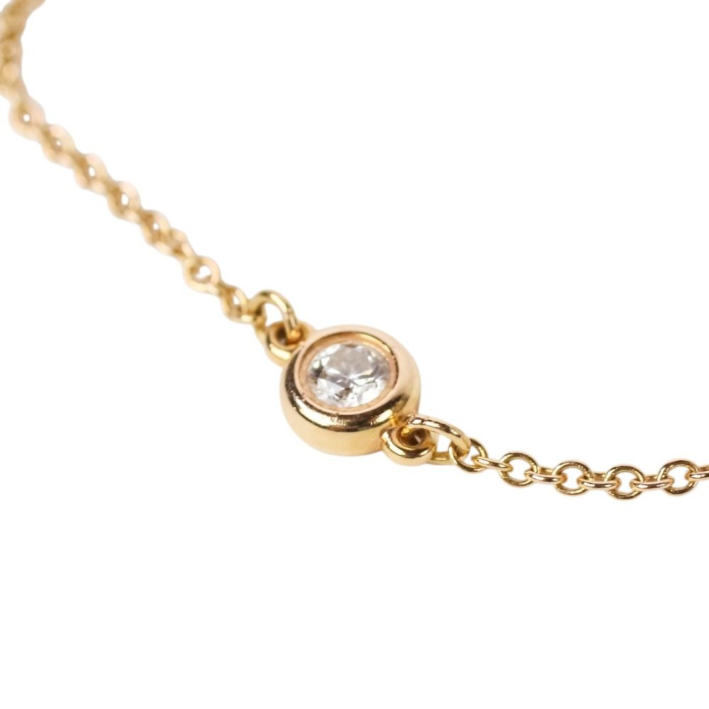 美品ティファニーダイヤモンドバイザヤード　イエローゴールド　エルサペレッティ TIFFANY&Co./ティファニー】 直径枠込約4.2mm ダイヤモンド 推定